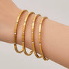 Wholesale Geometric Irregular Gear Plain Ring Bracelet With Micro Inlaid Zircon Clasp Stainless Steel 18K Gold Plated Jewelry