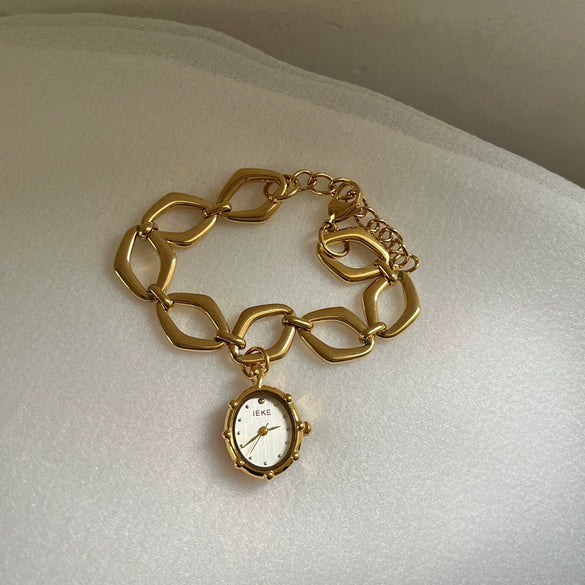 Wholesale Geometric Irregular Gold Watch Bracelet For Women Stainless Steel Non Fading Jewelry