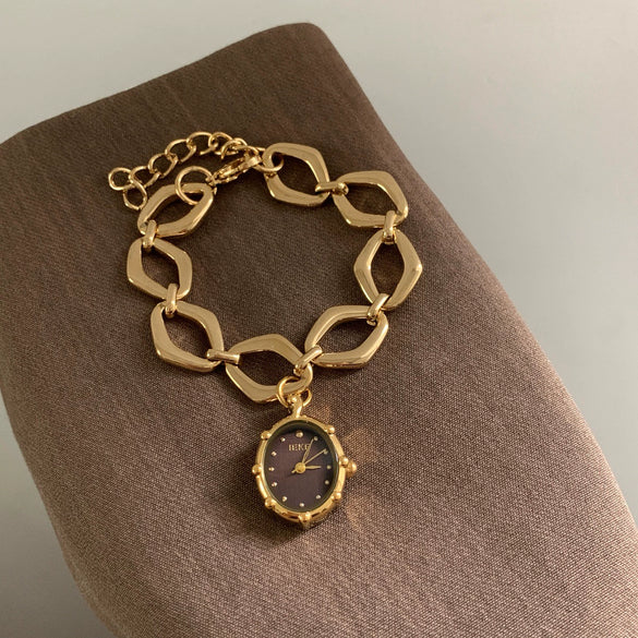 Wholesale Geometric Irregular Gold Watch Bracelet For Women Stainless Steel Non Fading Jewelry