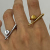 Wholesale Geometric Irregular Open Ring Stainless Steel 18K Gold Plated Jewelry For Women