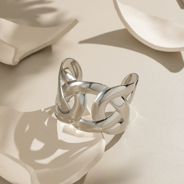 Wholesale Geometric Irregular Personality Bracelet Made Of Titanium Steel With Electroplating Processing
