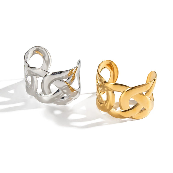 Wholesale Geometric Irregular Personality Bracelet Made Of Titanium Steel With Electroplating Processing