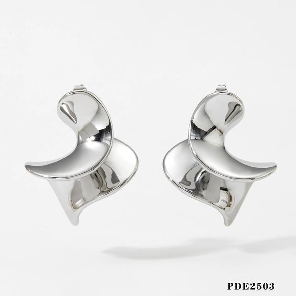 Wholesale Geometric Irregular Ring Earrings Set In Stainless Steel With Electroplating For Women Niche Design Fashionable