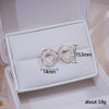 Wholesale Geometric Irregular Round Copper Zircon Earrings For Women Light Luxury Style