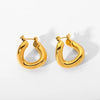 Wholesale Geometric Irregular Twisted Stainless Steel 18K Gold Plated Earrings For Women