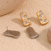 Wholesale Geometric Joker Stainless Steel 18K Gold Plated Earrings For Women