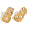 Wholesale Geometric Joker Stainless Steel 18K Gold Plated Earrings For Women