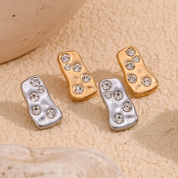 Wholesale Geometric Joker Stainless Steel 18K Gold Plated Earrings For Women