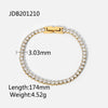 Wholesale Geometric 14K Gold Inlaid With Zircon Stainless Steel Bracelet For Women