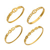Wholesale Geometric 18K Gold Plated 316L Stainless Steel Horseshoe Buckle Bracelet For Women