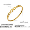 Wholesale Geometric 18K Gold Plated 316L Stainless Steel Horseshoe Buckle Bracelet For Women