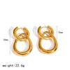 Wholesale Geometric 18K Gold Plated Stainless Steel Earrings For Women