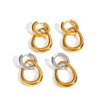 Wholesale Geometric 18K Gold Plated Stainless Steel Earrings For Women