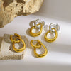 Wholesale Geometric 18K Gold Plated Stainless Steel Earrings For Women
