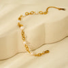 Wholesale Geometric 18K Gold Plated Stainless Steel Freshwater Pearl Bracelet For Women