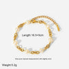 Wholesale Geometric 18K Gold Plated Stainless Steel Freshwater Pearl Bracelet For Women