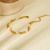 Wholesale Geometric 18K Gold Plated Stainless Steel Freshwater Pearl Bracelet For Women