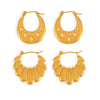 Wholesale Geometric 18K Gold Plated Titanium Steel Twist Earrings For Women