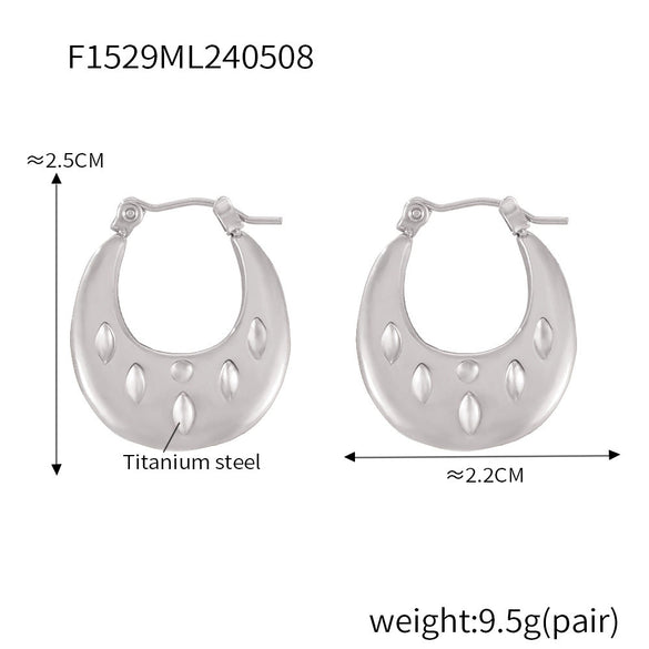 Wholesale Geometric 18K Gold Plated Titanium Steel Twist Earrings For Women