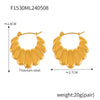Wholesale Geometric 18K Gold Plated Titanium Steel Twist Earrings For Women