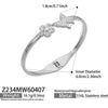 Wholesale Geometric 18K Goldplated Stainless Steel Zircon Inlaid Butterfly Flower Bracelet Jewelry