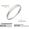 Wholesale Geometric 18K Goldplated Twisted 316L Stainless Steel Bracelet Jewelry Accessories