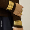 Wholesale Geometric 18K Goldplated Twisted 316L Stainless Steel Bracelet Jewelry Accessories