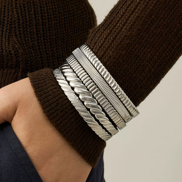 Wholesale Geometric 18K Goldplated Twisted 316L Stainless Steel Bracelet Jewelry Accessories
