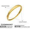 Wholesale Geometric 18K Goldplated Twisted 316L Stainless Steel Bracelet Jewelry Accessories