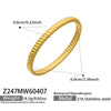 Wholesale Geometric 18K Goldplated Twisted 316L Stainless Steel Bracelet Jewelry Accessories