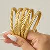 Wholesale Geometric 18K Goldplated Twisted 316L Stainless Steel Bracelet Jewelry Accessories