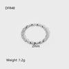 Wholesale Geometric Knot Beads Stainless Steel Goldplated Plain Ring Women's Jewelry Accessories