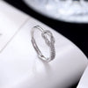 Wholesale Geometric Knotted Ring 925 Sterling Silver With Diamonds