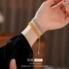 Wholesale Geometric Lace Hollow Bracelet Copper Plastic Real Gold Electroplated For Women