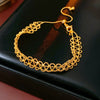 Wholesale Geometric Lace Hollow Bracelet Copper Plastic Real Gold Electroplated For Women