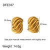 Wholesale Geometric Leaf Stainless Steel 18K Gold Plated Earrings For Women