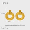 Wholesale Geometric Leaf Stainless Steel 18K Gold Plated Earrings For Women