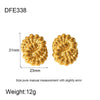 Wholesale Geometric Leaf Stainless Steel 18K Gold Plated Earrings For Women