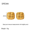 Wholesale Geometric Leaf Stainless Steel 18K Gold Plated Earrings For Women
