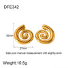 Wholesale Geometric Leaf Stainless Steel 18K Gold Plated Earrings For Women