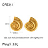 Wholesale Geometric Leaf Stainless Steel 18K Gold Plated Earrings For Women