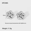 Wholesale Geometric Leaf Stainless Steel 18K Gold Plated Earrings For Women