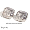 Wholesale Geometric Leaf Stainless Steel 18K Gold Plated Earrings For Women