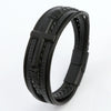 Wholesale Geometric Leather Bracelets With Alloy Cross Accessories Handwoven Electroplated Men's Bracelets