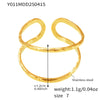 Wholesale Geometric Leaves Love Open Hand Decoration Fashion Ring In Stainless Steel With Electroplating For Women