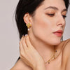 Wholesale Geometric Light Luxury Freshwater Pearl And Titanium Steel Gold Plated Tassel Earrings For Women