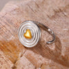 Wholesale Geometric Light Luxury Gold Ring In Titanium Steel With 18K Real Gold Electroplated Treatment