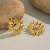 Wholesale Geometric Light Luxury Nonfading Waterproof Earrings For Girls Titanium Steel Electroplated