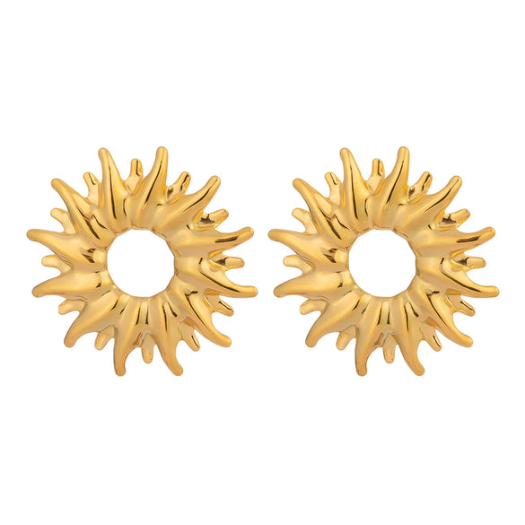 Wholesale Geometric Light Luxury Nonfading Waterproof Earrings For Girls Titanium Steel Electroplated