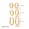Wholesale Geometric Light Luxury Style Copper Plated Diamond Earrings